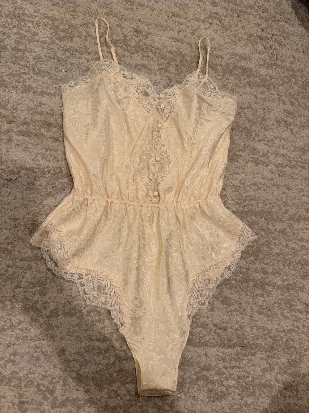 Delicates Vintage 90's Lingerie One-Piece Body Suit Size S/M